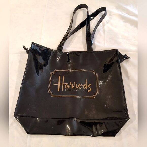 Harrod's England Large Black Tote Bag Harrods - Picture 8 of 8